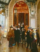 Jean Beraud - Devant le theatre de Vaudeville a Paris
