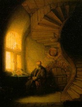 Rembrandt - Le Philosophe en Meditation