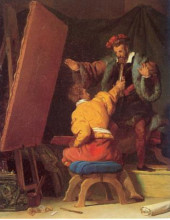 Alexandre-Évariste Fragonard - L’Arétin dans l’atelier du Tintoret