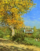 Alfred Sisley - Paysage à Louvenciennes