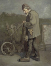 Alois Schornböck - Homme avec brouette et sac de jute