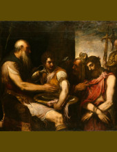 Andrea Schiavone - Jésus devant Ponce Pilate