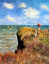 Claude Monet - La Promenade sur la falaise - édouard frère