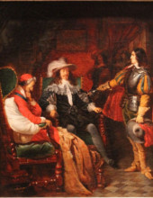 Claudius Jacquand - Cinq-Mars rendant son épée à Louis XIII