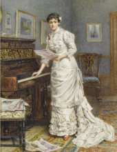 George Goodwin Kilburne - Jeune Femme au piano