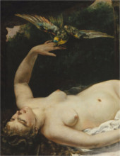 Gustave Courbet - Femme au perroquet