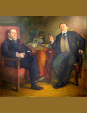 Leonid Pasternak - O.S. Tseytlin et D.V. Vysotsky au café (1913)