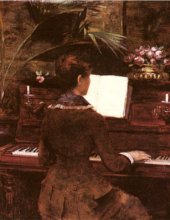 Louise Abbéma - Au piano
