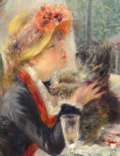 Pierre-Auguste Renoir - Le Déjeuner des canotiers (détail, 1880-1881)