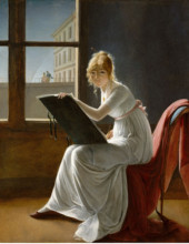 Marie-Louise Villers - Jeune Femme dessinant (1801)