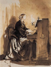 Paul Delaroche - La Comtesse Potocka au piano