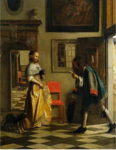 Pieter de Hooch - Jeune Femme recevant une lettre