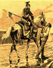 Un Uhlan et son prisonnier en 1870