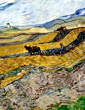 Vincent van Gogh - Champ clos avec laboureur
