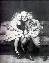 Victor Hugo avec Jeanne et Georges - à Guernesey