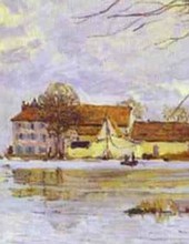 Alfred Sisley - Le Bac de l’île de la Loge (Inondation, 1872) - émile zola