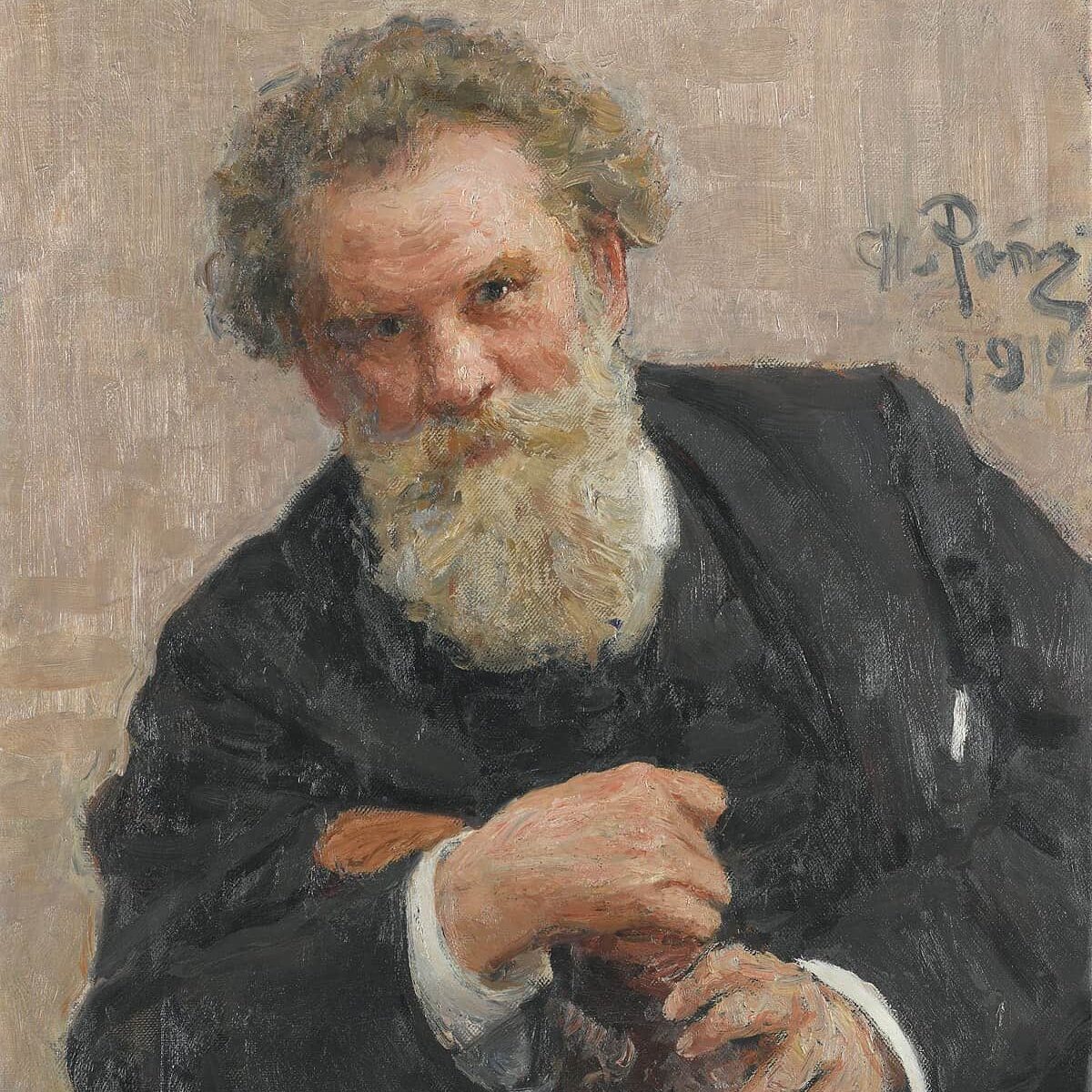 Portrait de Vladimir Galaktionovich Korolenko par Ilya Repin (1844–1930)