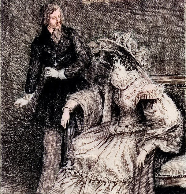 Henri Pille, Les Deux maîtresses - Oeuvres d'Alfred de Musset (Lemerre, 1878)