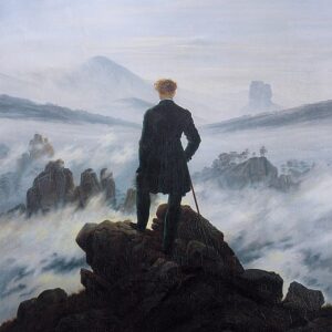 Caspar David Friedrich, Le Voyageur au-dessus de la mer de nuages (1818)