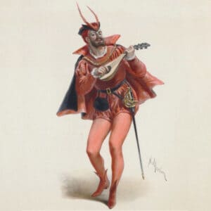 A. Morlon, Jean-Baptiste Faure dans le rôle de Méphistophélès du Faust de Gounod (1869)