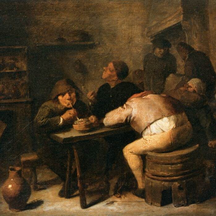 Adriaen Brouwer - Interieur d'un fumoir (1630-1632)