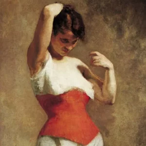 Adrien de Witte, Femme au corset rouge (1880)