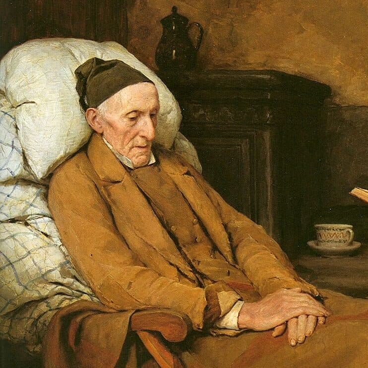 Albert Anker - Le recueillement du grand-père (1893)