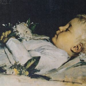 Albert Anker - Ruedi Anker (juillet 1867 - 25 août 1869) sur son lit de mort (1869)