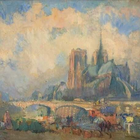 Albert Lebourg - Paris, le pont de l’Archevêché et Notre-Dame vus du Quai de la Tournelle (vers 1890)