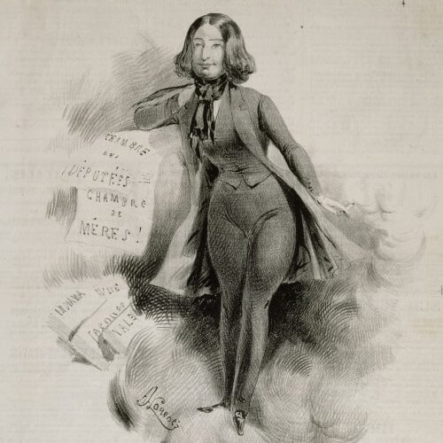 Alcide-Joseph Lorentz, caricature de George Sand