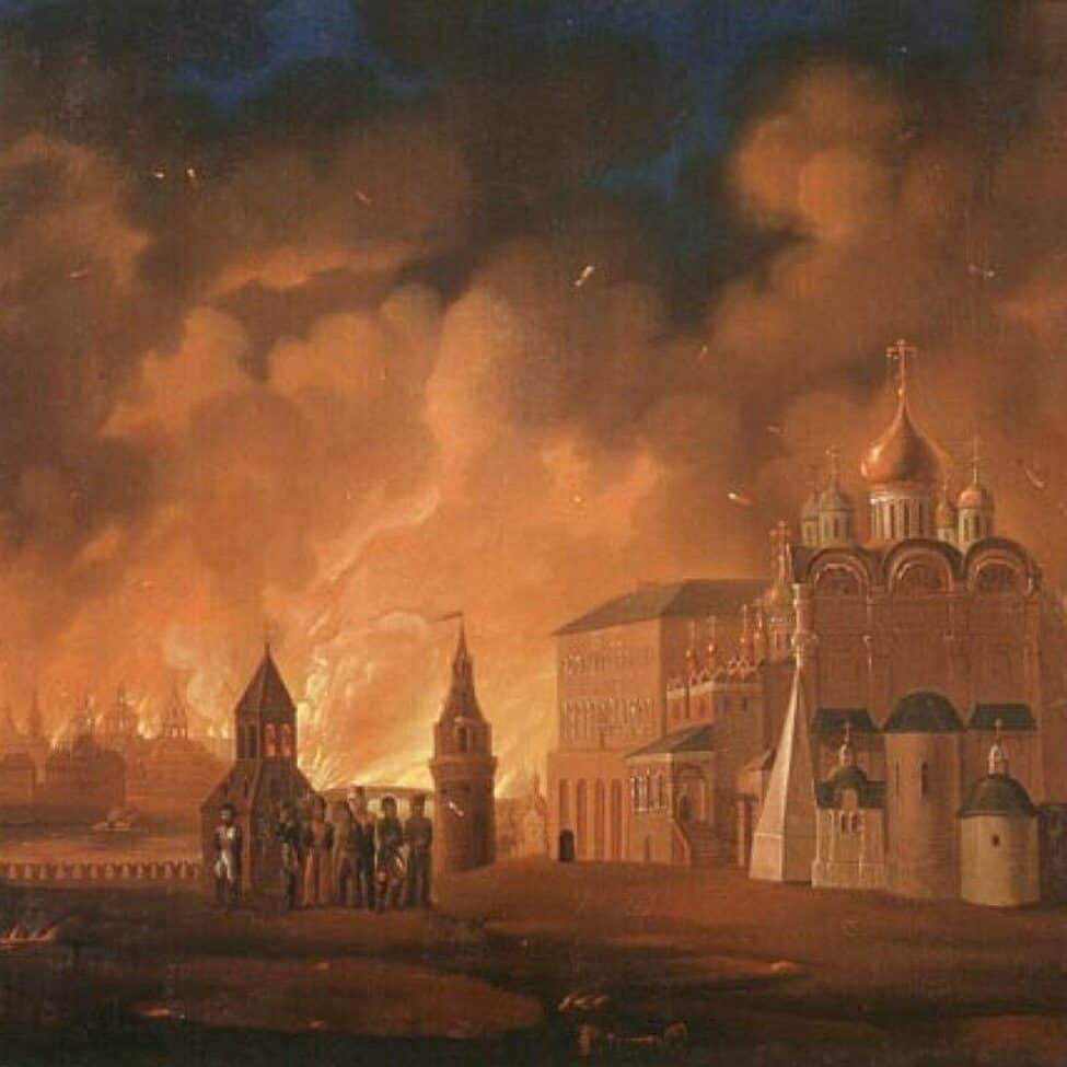 Alexander F. Smirnov - L’Incendie de Moscou en septembre 1812 (1813)
