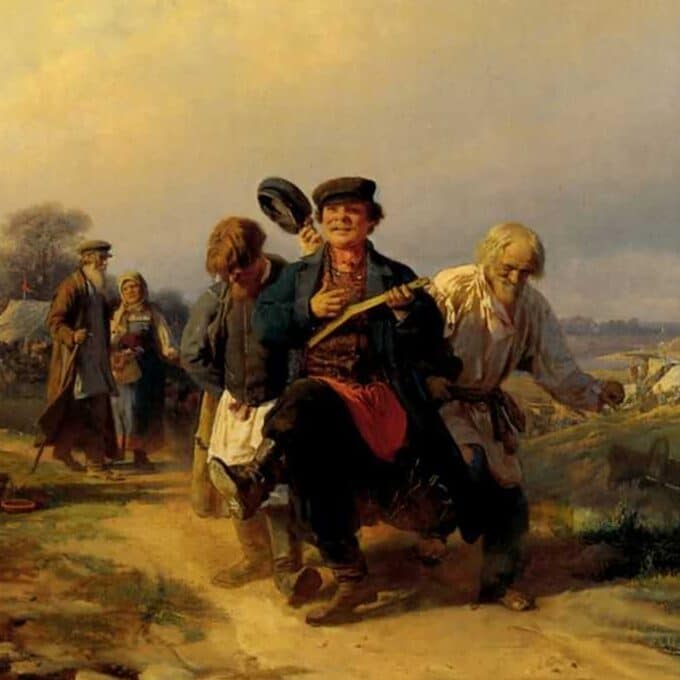 Alexei Ivanovich Korzukhin - Le retour de la foire (1868)