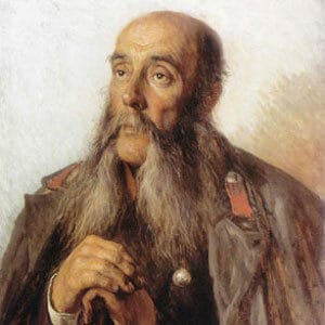 Alexei Korzukhin - Portrait of the retired soldier (1883)