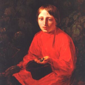 Alexey Gavrilovich Venetsianov - Garçon à la chemise rouge (1845)