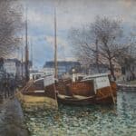 Alfred Sisley - Péniches sur le canal Saint-Martin (1870)