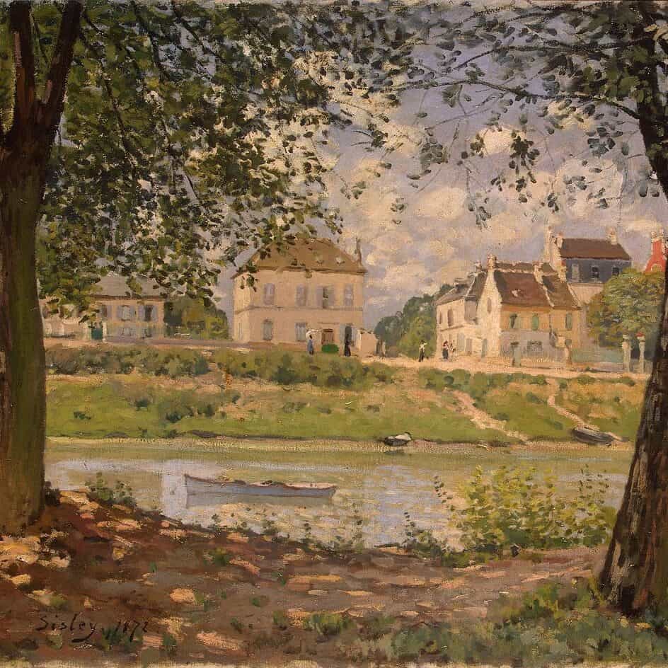 Alfred Sisley - Villeneuve-la-Garenne, Village au bord de la Seine (1872)