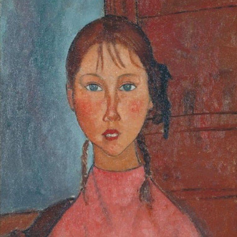 Amedeo Modigliani - Fille avec des tresses (vers 1918)