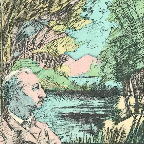 André Lemoyne, dessin de Frédéric-Auguste Cazals (1890)