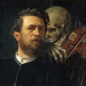 Arnold Boecklin, Autoportrait avec la Mort au violon (1872)