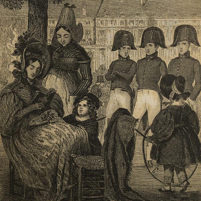 Auguste Hervieu, Le Dimanche au Jardin des Tuileries (1835)