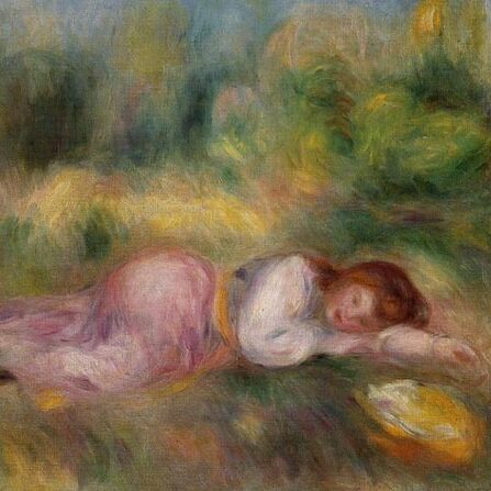 Auguste Renoir - Fille allongée sur l'herbe