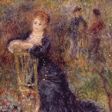 Auguste Renoir - Jeune femme assise dans un jardin (1875)