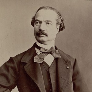 Portrait photographique d'Auguste Maquet par Nadar (vers 1860).