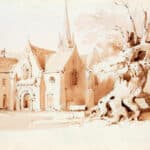 Bergeron - Église de Vernou, Eure. Place du marché (1842)