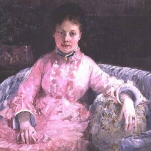 Berthe Morisot (1841–1895) - La robe rose (Albertie-Marguerite Carré, 1854–1935)