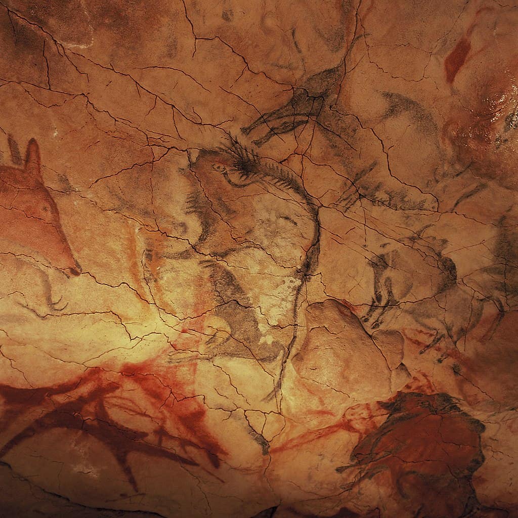 Bisons dans le plafond de la grotte Altamira