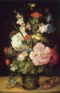 Bouquet de fleurs, huile sur bois, par Roelandt Savery (1576 - 1639)