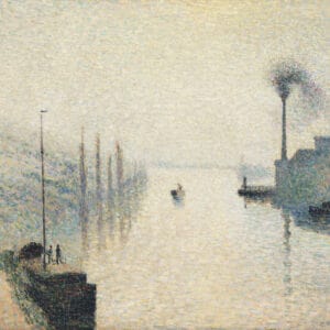 Camille Pissarro - La Seine à Rouen, l’île Lacroix, effet de brouillard