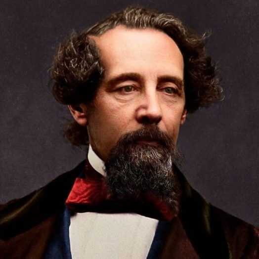 Charles Dickens, portrait colorisé