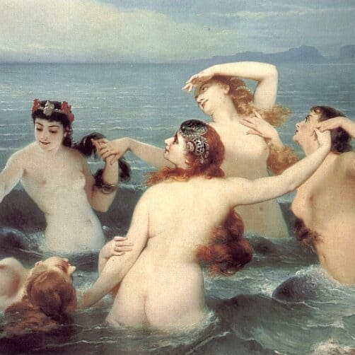 Charles Édouard Boutibonne - Sirènes jouant dans la mer (1883)